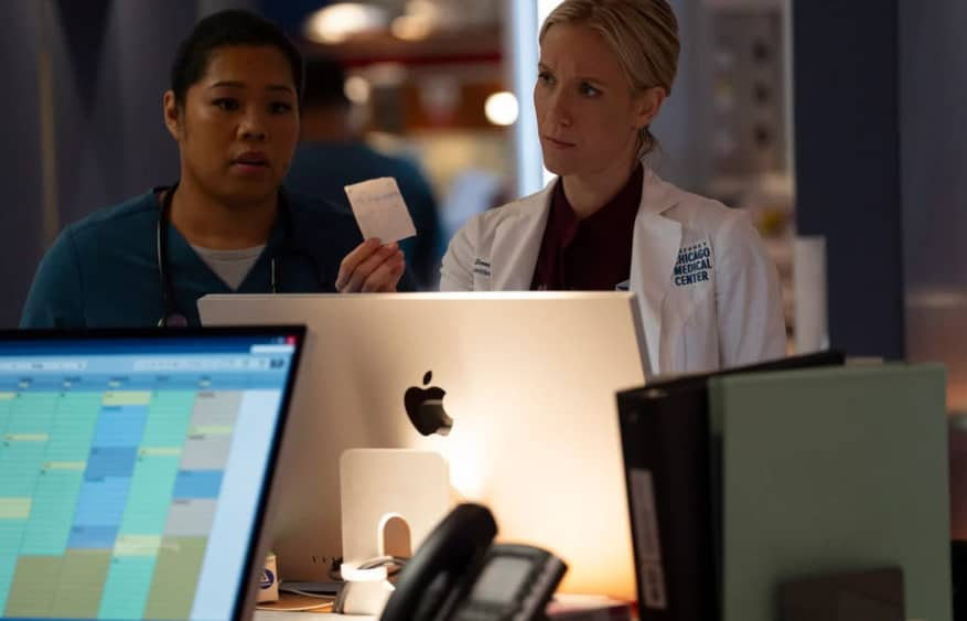 Chicago Med Season 10 Episode 7 Recap — Family Matters Marie Tredway as Nurse Trini, Jessy Schram as Dr. Hannah Asher