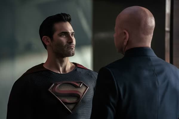 Superman and Lois S4E9 Tyler Hoechlin as Superman and Michael Kudlitz as Lex Luthor